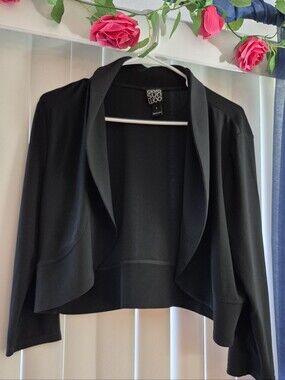 Clara Sun Woo Black Bolaro Jacket. Polyester, Rayon & Spandex. NEVER WORN